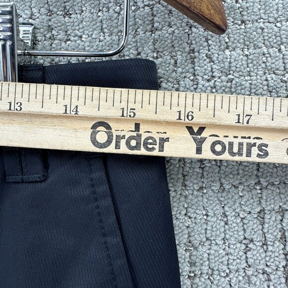 Ice Iceberg Pencil Skirt Womens 42/28 Black Waxed Lined Zip Pockets - Picture 6 of 11